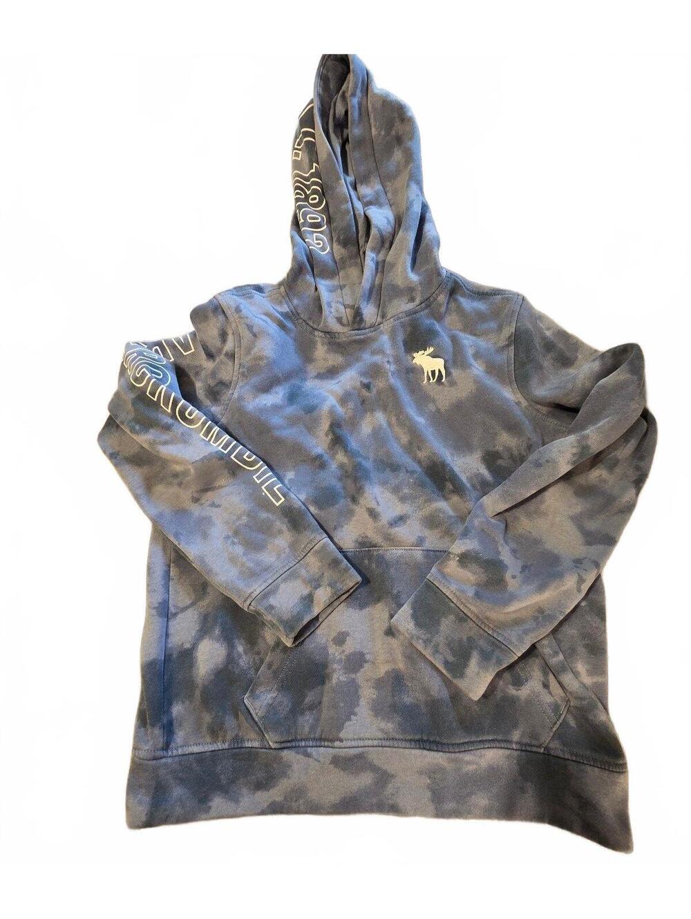 Abercrombie & Fitch Blue Tie-Dye Hoodie EST. 1892 Size kids 11/12